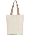 KI5202 Kimood Recycled Flat-Bottom Shopping Bag Ecume / Hemp colour image